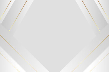Obraz premium luxury white grey curtain background with gold line. Abstract geometry background with modern and elegant concept.