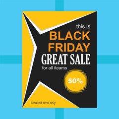 Modern vector poster template with dynamic shapes and bold typography