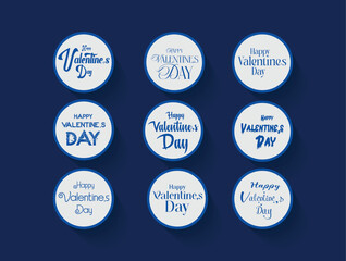 Happy valentines day typography design