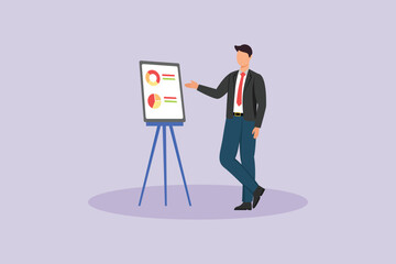 Office activity concept. Colored flat vector illustration isolated. 
