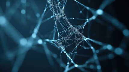 Blue abstract background with lines and dots representing dark web cyber attack concept