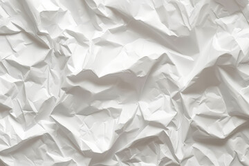 White paper with a crumpled texture. The paper is torn and has a rough, uneven surface. Concept of chaos and disorder, as if the paper has been ripped apart