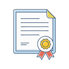 certificate icon, certificate vector illustration-simple illustration of certificate, perfect for certificate logos and icons
