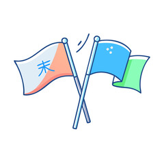 flag pair for translation icon, flag pair for translation vector illustration-simple illustration of flag pair for translation, perfect for flag pair for translation logos and icons
