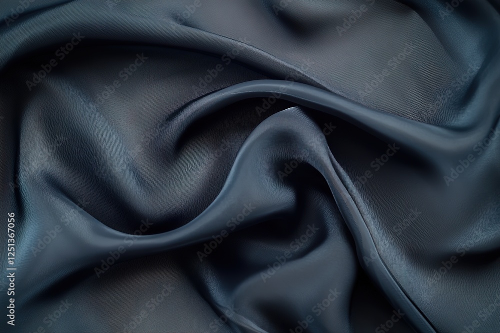 Poster Luxurious Deep Blue Silk Texture Background: Elegant, Smooth, and Sophisticated Design Element for Websites, Branding, and Digital Art Projects. Perfect for adding a touch of class and refinement to  
