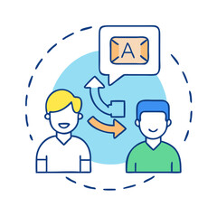 language exchange icon, language exchange vector illustration-simple illustration of language exchange, perfect for language exchange logos and icons