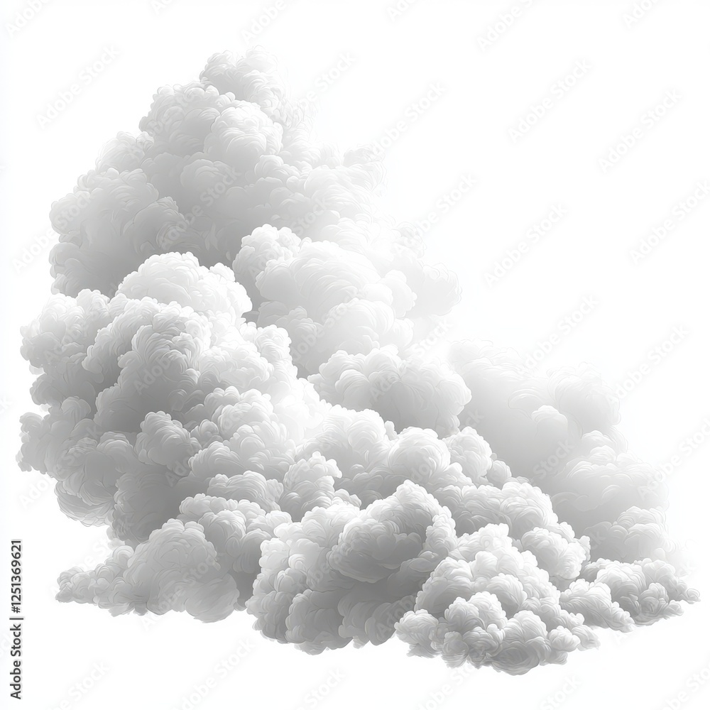 Aufkleber exquisite soft white cloud formation with intricate layers and natural texture ideal for background 