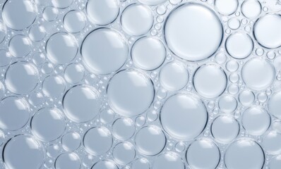 Translucent bubbles on a flat surface