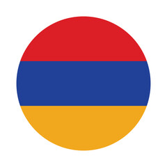 Flag of Armenia. Armenia circle flag logo icon computer vector illustration design