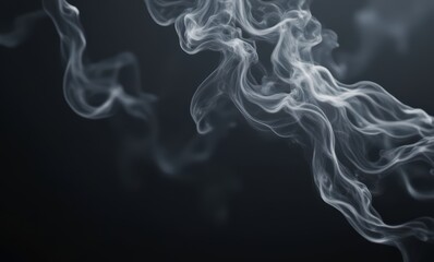 Elegant wisps of smoke on dark background