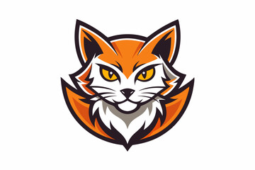 vector illustration of an orange cat