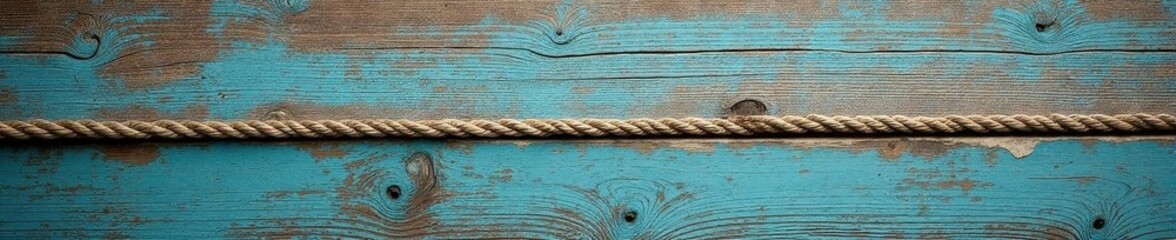 Weathered wood plank background, distressed nautical rope texture, grey, adventure, image