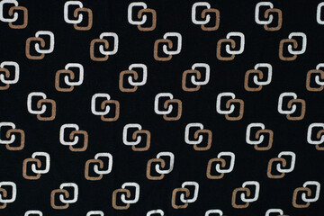 Black background. texture of black fabric with geometric patterns.