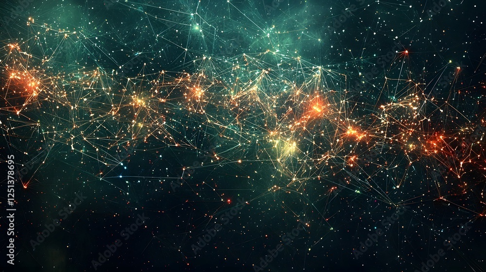 Aufkleber captivating global network visualization showcasing the top digital trends and innovative technologi