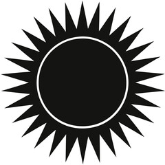 silhouette vector of solar eclipse blocking the sun