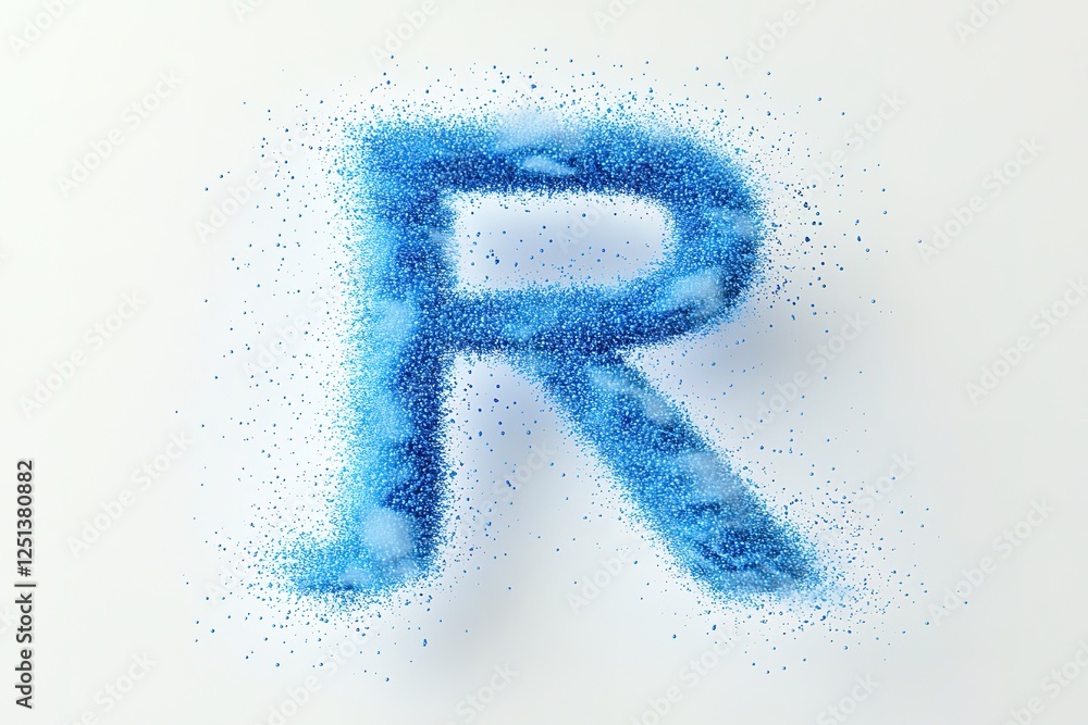 Poster dynamic blue letter 
