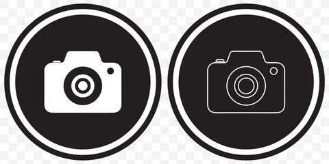 Creative Black Camera Logo Design Symbol Vector Illustration. Eps 10.