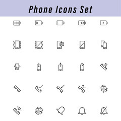 Phone Icons Set vector illustration