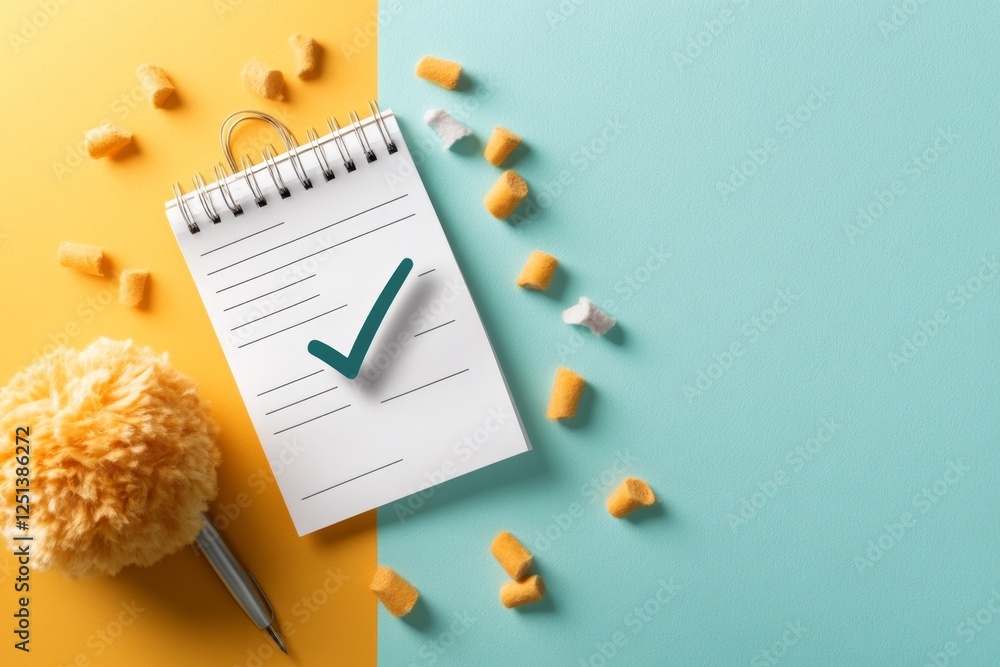 Poster A clean minimalist icon of a checklist with a checkmark, symbolizing attendance tracking