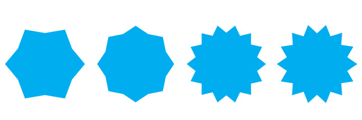 Zig zag Wavy Edge Rectangle, Vector Jagged Geometric Shapes. Oval, Circle Stickers Set. Abstract Elements for Frame, Stamp, Template, Promo Design, Web Design and Social