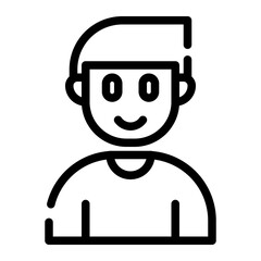 Obraz premium teenage avatar cut line icon