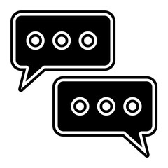 teenage chat glyph icon