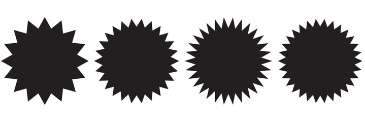 Zig zag Wavy Edge Rectangle, Vector Jagged Geometric Shapes. Oval, Circle Stickers Set. Abstract Elements for Frame, Stamp, Template, Promo Design, Web Design and Social