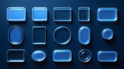 Modern Shapes in Blue Symmetry
