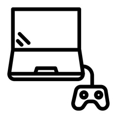 gaming laptops line icon