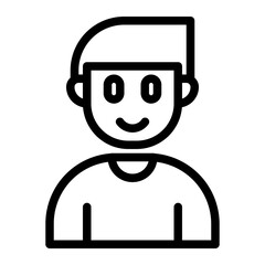 Obraz premium teenage avatar line icon