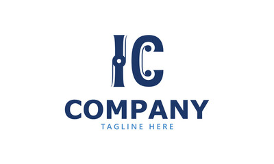 IC I ic initial logo | initial based abstract modern minimal creative logo, vector template image. luxury logotype logo, real estate homie logo. typography logo. initials logo