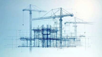 Abstract Architectural Blueprint Design