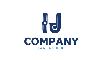 IJ I ij initial logo | initial based abstract modern minimal creative logo, vector template image. luxury logotype logo, real estate homie logo. typography logo. initials logo