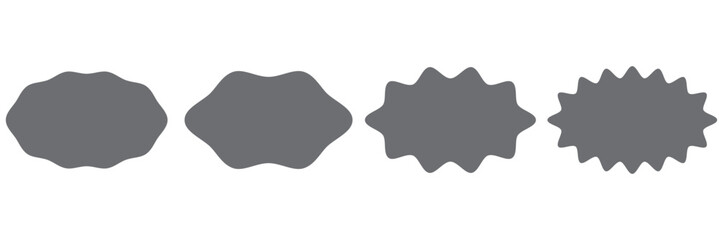 Starburst price. Black Sale and discount stickers. Promotion tags collection. Isolated Vector illustration on white background.