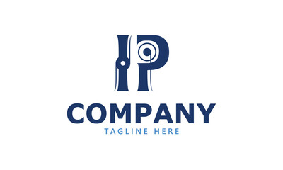 Fototapeta premium IP I ip initial logo | initial based abstract modern minimal creative logo, vector template image. luxury logotype logo, real estate homie logo. typography logo. initials logo