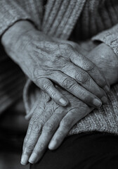 Fototapeta premium hands of old woman