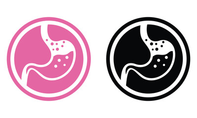 Obraz premium Healthy digestion, stomach health logo vector template illustration