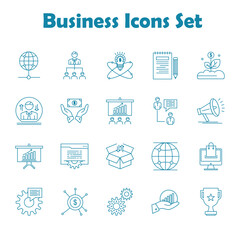 Business Icons Set vector illustration