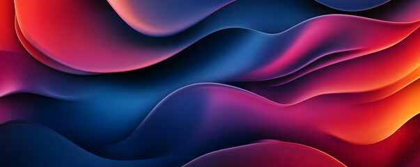 Obraz premium Abstract waves of vibrant colors flowing seamlessly in a dynamic pattern