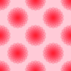 Abstract Pink Flower Pattern Background. Seamless. Vector Illustration. Wallpaper