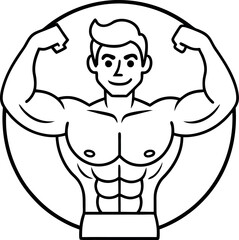 Creative Fitness Magazine Outline Vector – Perfect for Branding