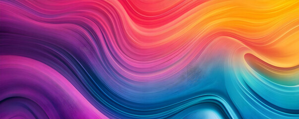 Obraz premium Vibrant Abstract Waves of Color Flowing Together in a Dynamic Gradient