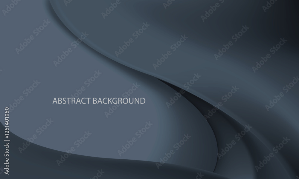 Poster abstract grey tone curve wave shadow luxury with blank space design background vector