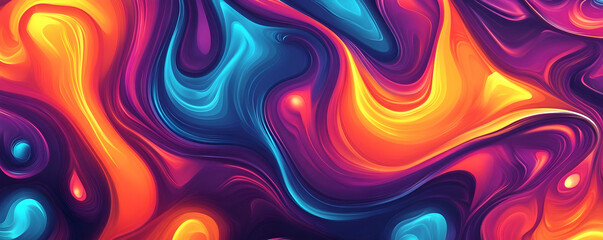 Vibrant abstract swirl of colors blending seamlessly, evoking energy and motion