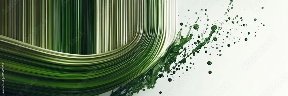 Poster flowing lime cream tones create a vibrant drip effect for artistic interpretation and design