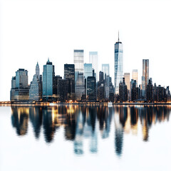 Fototapeta premium chicago skyline at sunset