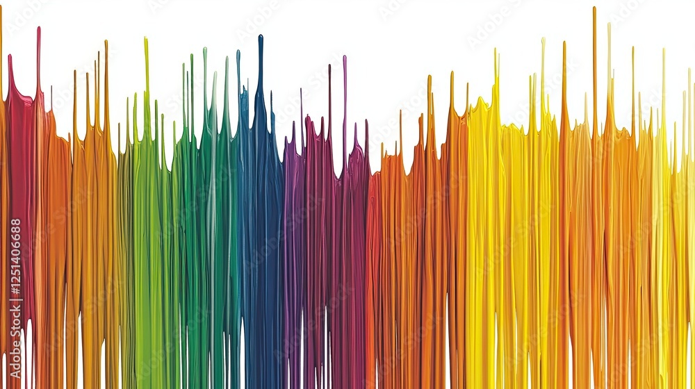 Poster colorful candy drips create a vibrant minimalist design for creative expressions and text space