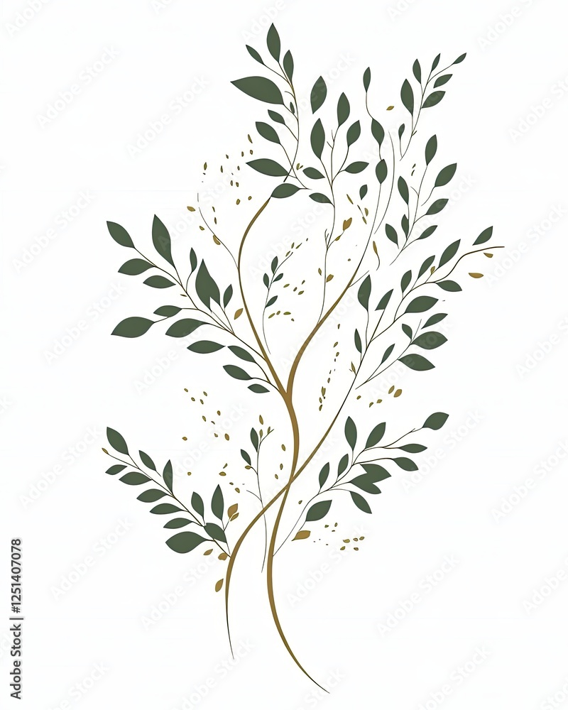 Aufkleber minimalist line drawing of a tree symbolizing growth and family ties through branches