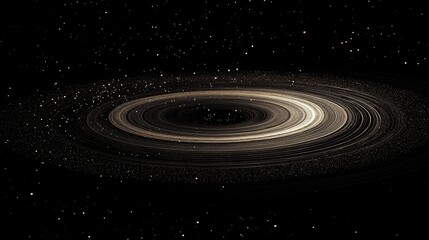 Obraz premium Saturn planet solar system with stars in 3D illustration background