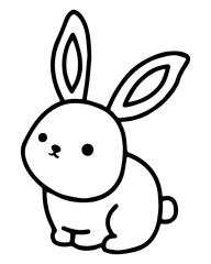 Cute Bunny vector illustration. print design rabbit, children print on t-shirt.